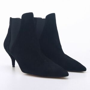 Zara Sapatu Suede Pointed Toe Ankle Booties